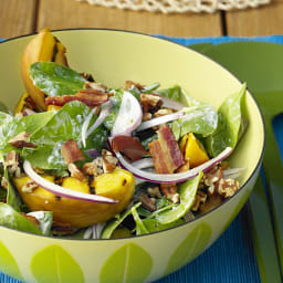 Spinach Salad with Grilled Peaches