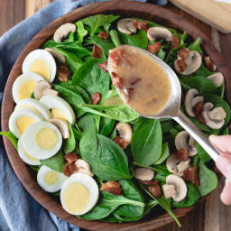 Spinach Salad with Warm Bacon Dressing