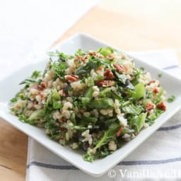 Spinach Pecan Brown Rice Salad