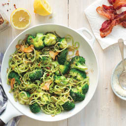 Spiralized: Lemon Garlic Broccoli With Bacon Recipe