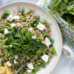 Spring Pea and Feta Farro