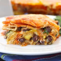 Stacked Roasted Vegetable Enchiladas