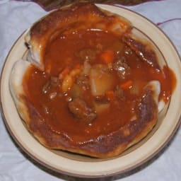 Steak Stew Bread Bowl