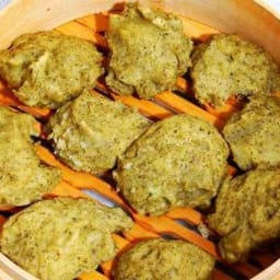 Steamed Spinach Dumplings(Paneer Palak Koftas)