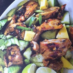 Sticky mango chicken salad