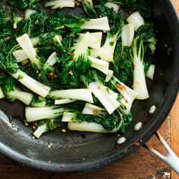 Stir Fried Bok Choy with Spicy Soy Sauce