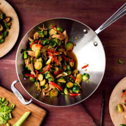 Stir-Fried Turkey and Brussels Sprouts