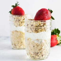 Strawberries and Cream Overnight Oats