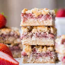 Strawberry Crumble Bars (Gluten Free, Paleo + Vegan)