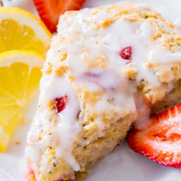Strawberry Lemon Poppy Seed Scones