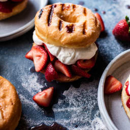 Strawberry Shortcake Grilled Doughnuts