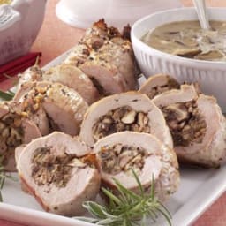 Stuffed Pork Tenderloin with Shiitake Mushroom Sauce Recipe