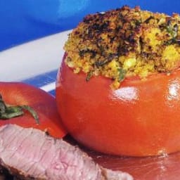 Stuffed Tomatoes with Parmesan, Garlic, and Basil