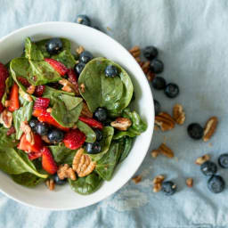 Summertime Strawberry Paleo Spinach Salad