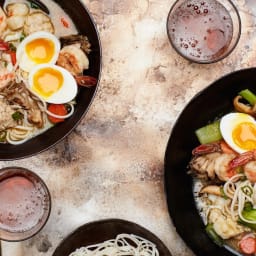 Sumo Stew with Shrimp, Meatballs, and Bok Choy