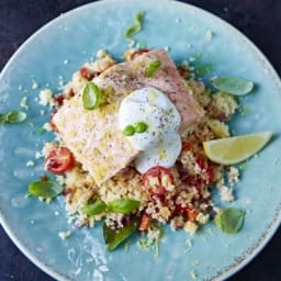 Super-speedy steamed salmon