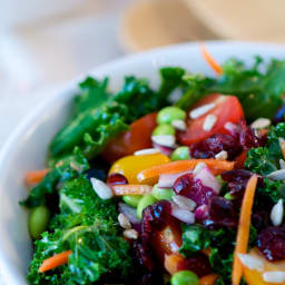 Superfood Kale Salad with Apple Cider Vinaigrette