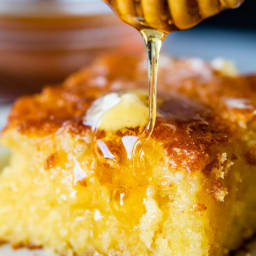 Sweet and Moist Honey Cornbread
