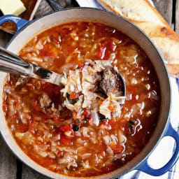 Sweet-and-Sour Beef Cabbage Soup