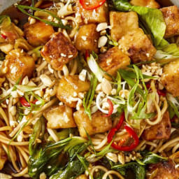 Sweet and Sticky Tofu with Baby Bok Choy