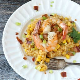 Sweet Corn Risotto with Shrimp 