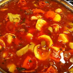 Sweet Italian Sausage and Tortellini Soup