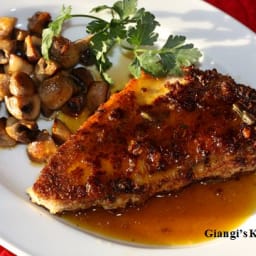 Swordfish with Orange Caramel Sauce