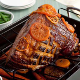 Tangerine-Glazed Easter Ham With Baby Carrots