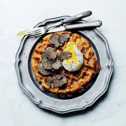 Tater Tot Waffles with Truffled Eggs