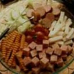 Tex-Mex Cheese Fondue with Turkey