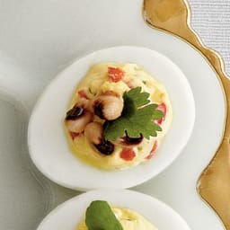 Texas Caviar Deviled Eggs