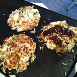 Thai Crab Cakes with Cilantro-Peanut Sauce