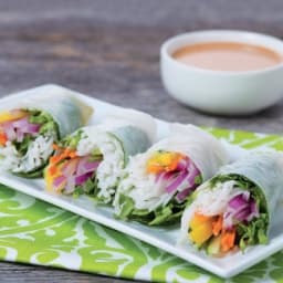 Thai Salad Rolls with Peanut Dipping Sauce