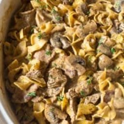 The Best Slow Cooker Beef Stroganoff