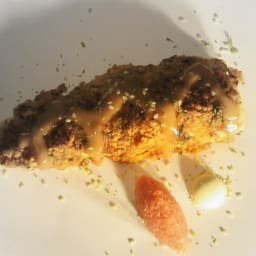 Gourmet seafood recipe presentation