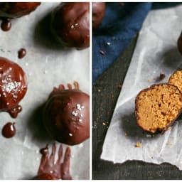 Toasted Quinoa Chocolate Peanut Butter Truffles