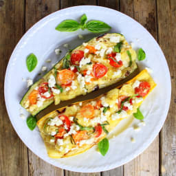 Tomato Feta Grilled Zucchini and Squash Recipe