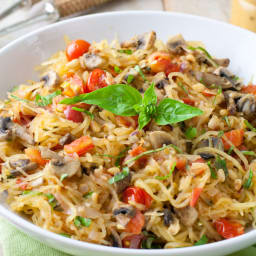 Tomato Mushroom Spaghetti Squash {Whole30 Recipe}