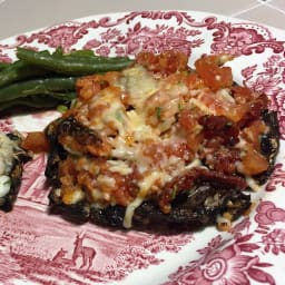 Tomato Stuffed Portobello Mushrooms