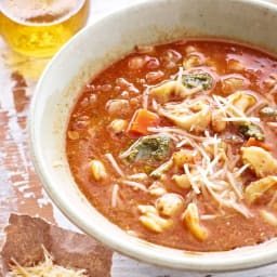 Tortellini minestrone soup