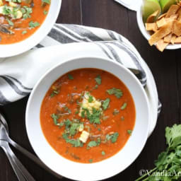 Tortilla Soup with Roasted Poblanos