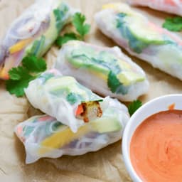 Tropical Crispy Chicken Summer Rolls