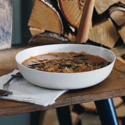 Tunisian Soup with Chard and Egg Noodles