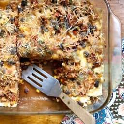 Turkey, Black Bean Taco Lasagna