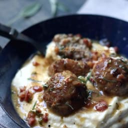 Turkey Saltimbocca Meatballs