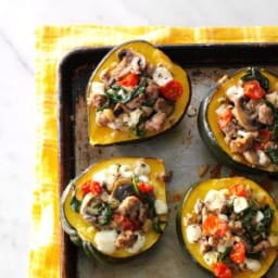 Turkey Sausage-Stuffed Acorn Squash Recipe