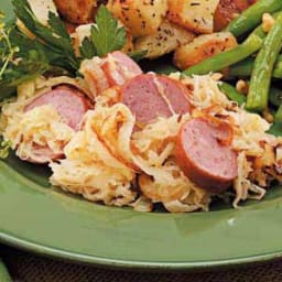 Turkey Sausage with Apple Sauerkraut