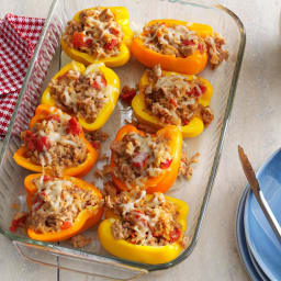 Turkey-Thyme Stuffed Peppers