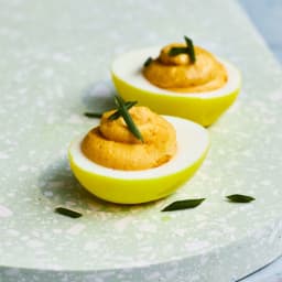 Turmeric Pickled Deviled Eggs 