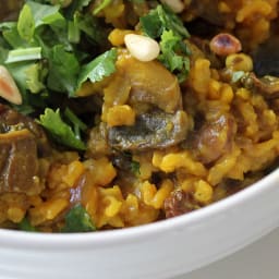 Turmeric-Spiced Mushroom Pilaf